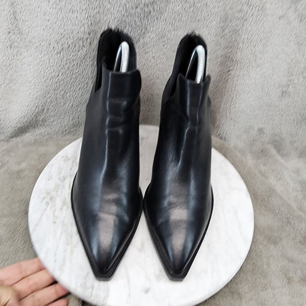 Vince Camuto Shoes Womens Size 9 Black Leather Ankle Booties *GUC* - Picture 3 of 12